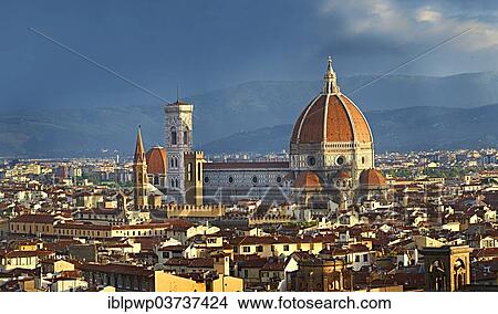 "Panoramic view of Florence with the Duomo, Cattedrale di Santa Maria del Fiore, Florence, Tuscany, Italy, Europe" View Large Photo Image Picture - "Panoramic view of Florence with the Duomo, Cattedrale di Santa Maria del Fiore, Florence, Tuscany, Italy, Europe". Fotosearch