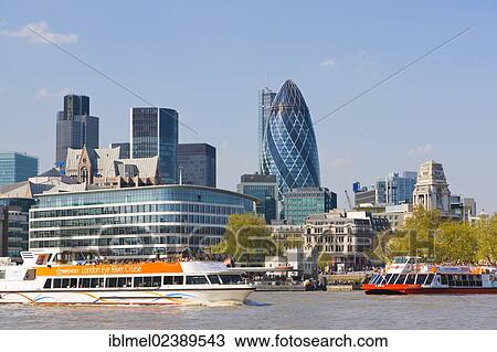 "Panoramic view of the City of London over river Thames with London Eye River Cruise Boats from Southwark, London, England, United Kingdom, Europe" View Large Photo Image Stock Image - "Panoramic view of the City of London over river Thames with London Eye River Cruise Boats from Southwark, London, England, United Kingdom, Europe". Fotosearch
