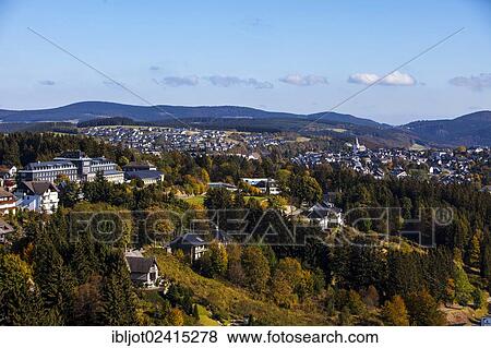 Panoramic view of Winterberg, Hochsauerlandkreis district, Sauerland, North Rhine-Westphalia, Germany, Europe View Large Photo Image Stock Photo - Panoramic view of Winterberg, Hochsauerlandkreis district, Sauerland, North Rhine-Westphalia, Germany, Europe. Fotosearch