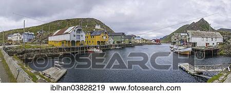 "Panoramic view, restored fishing village of Nyksund, Langoya, Vesteralen, Norway, Europe" View Large Photo Image Stock Photo - "Panoramic view, restored fishing village of Nyksund, Langoya, Vesteralen, Norway, Europe". Fotosearch
