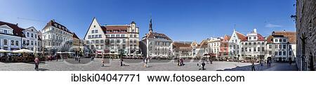 "Panoramic View, Town Hall Square, Market Square, the old town, Tallinn, Estonia, Europe" View Large Photo Image Stock Image - "Panoramic View, Town Hall Square, Market Square, the old town, Tallinn, Estonia, Europe". Fotosearch
