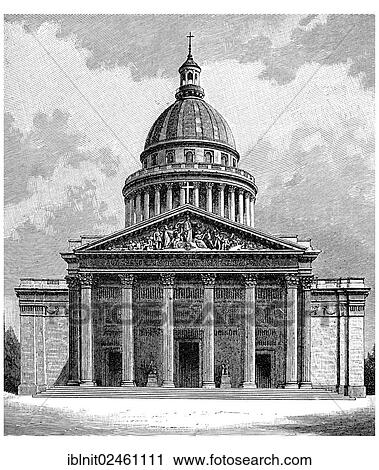 "Pantheon in Paris by Soufflot, begun in 1764, illustration, Meyers Konversations-Lexikon encyclopedia, 1897" View Large Photo Image Stock Image - "Pantheon in Paris by Soufflot, begun in 1764, illustration, Meyers Konversations-Lexikon encyclopedia, 1897". Fotosearch