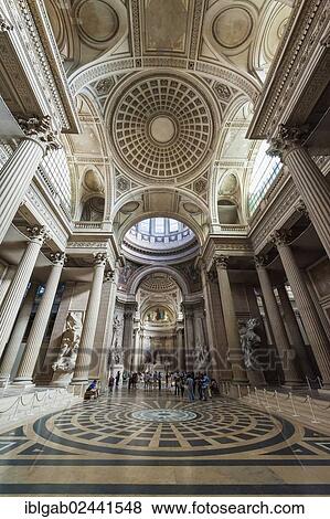 Stock Photo - "Pantheon, interior, Paris, France, Europe". Fotosearch