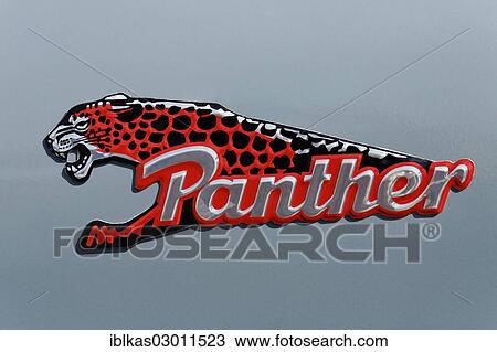 Stock Image - Panther logo on a vintage Eicher tractor. Fotosearch
