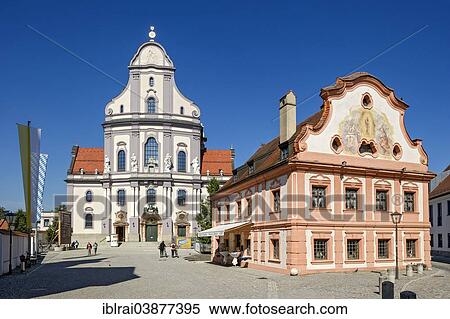 Stock Photography - "Papal Basilica of St. Anna, former Franciscan house, Altotting, Upper Bavaria, Bavaria, Germany, Europe". Fotosearch