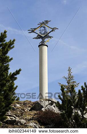 "Papst-Saeule column on Rauschenberg mountain in honor of Pope Benedict XVI, sculpture by Walter Angerer the Younger, Rauschenberg, Chiemgau Alps, Chiemgau, Upper Bavaria, Bavaria, Germany, Europe, PublicGround, Europe" View Large Photo Image Stock Photo - "Papst-Saeule column on Rauschenberg mountain in honor of Pope Benedict XVI, sculpture by Walter Angerer the Younger, Rauschenberg, Chiemgau Alps, Chiemgau, Upper Bavaria, Bavaria, Germany, Europe, PublicGround, Europe". Fotosearch