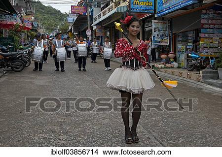 "Parade, Koh Tao, Thailand, Asia" View Large Photo Image Picture - "Parade, Koh Tao, Thailand, Asia". Fotosearch