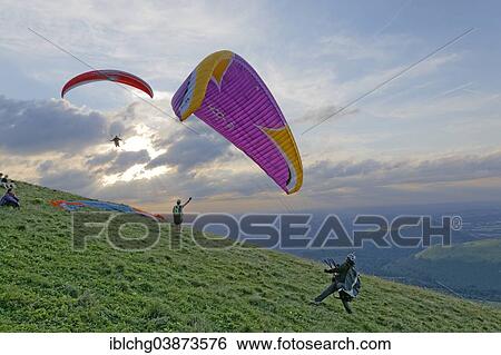 "Paragliding, Puy de Dome, Parc Naturel Regional des Volcans d'Auvergne, Auvergne, France, Europe" View Large Photo Image Stock Photograph - "Paragliding, Puy de Dome, Parc Naturel Regional des Volcans d'Auvergne, Auvergne, France, Europe". Fotosearch