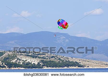 "Parasailing, parasailer, Baska, Kvarner Gulf, Croatia, Europe" View Large Photo Image Stock Image - "Parasailing, parasailer, Baska, Kvarner Gulf, Croatia, Europe". Fotosearch