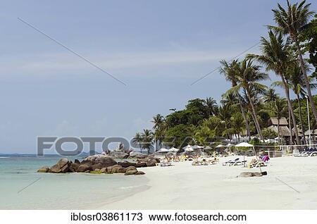 "Parasols on the beach, Laem Set Beach, Na Khai Bay, Ko Samui island, Thailand, Asia" View Large Photo Image Stock Image - "Parasols on the beach, Laem Set Beach, Na Khai Bay, Ko Samui island, Thailand, Asia". Fotosearch