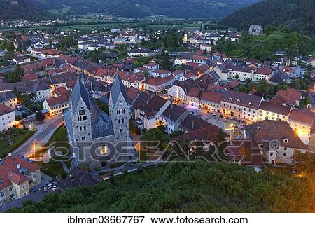 "Parish Church of St. Bartholomew and the Hauptplatz square at dusk, Friesach, Carinthia, Austria, Europe" View Large Photo Image Stock Photo - "Parish Church of St. Bartholomew and the Hauptplatz square at dusk, Friesach, Carinthia, Austria, Europe". Fotosearch