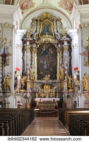 Stock Image - "Parish Church of St George, Ruhpolding, Chiemgau, Upper Bavaria, Bavaria, Germany, Europe". Fotosearch