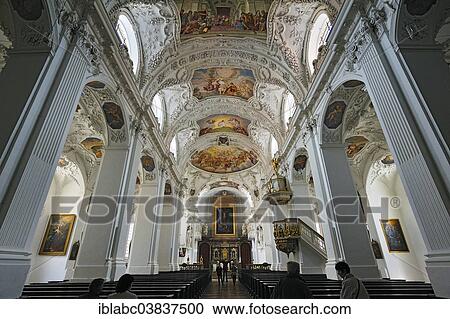 Stock Image - "Parish Church of St. Quirinus, Tegernsee, Upper Bavaria, Bavaria, Germany, Europe". Fotosearch