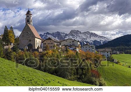 "Parish church of Ulrich and Wolfgang, Deutschnofen, Eggen Valley, Petersberg, South Tyrol, Italy, Europe" View Large Photo Image Stock Photo - "Parish church of Ulrich and Wolfgang, Deutschnofen, Eggen Valley, Petersberg, South Tyrol, Italy, Europe". Fotosearch