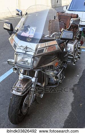 "Parked Honda Goldwing motorcycle, Liguria, Sanremo, Italy, Europe" View Large Photo Image Stock Image - "Parked Honda Goldwing motorcycle, Liguria, Sanremo, Italy, Europe". Fotosearch