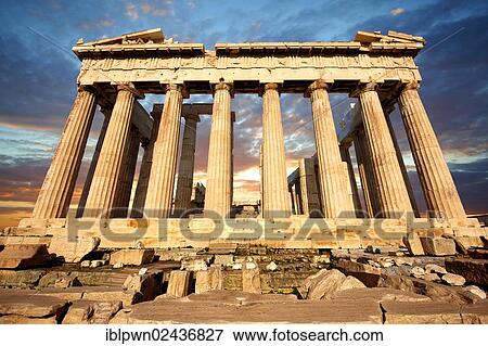Stock Photo - "Parthenon Temple, Acropolis of Athens, Greece, Europe". Fotosearch