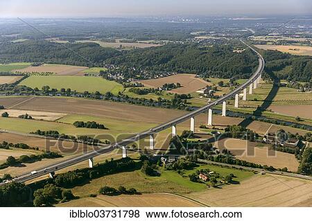 "Partially blocked Ruhrtal Bridge, Ruhr Valley, motorway A52, aerial view, Mulheim an der Ruhr, North Rhine-Westphalia, Germany, Europe" View Large Photo Image Stock Photo - "Partially blocked Ruhrtal Bridge, Ruhr Valley, motorway A52, aerial view, Mulheim an der Ruhr, North Rhine-Westphalia, Germany, Europe". Fotosearch