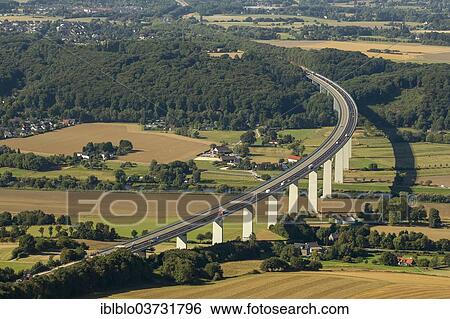 "Partially blocked Ruhrtal Bridge, Ruhr Valley, motorway A52, aerial view, Mulheim an der Ruhr, North Rhine-Westphalia, Germany, Europe" View Large Photo Image Stock Photograph - "Partially blocked Ruhrtal Bridge, Ruhr Valley, motorway A52, aerial view, Mulheim an der Ruhr, North Rhine-Westphalia, Germany, Europe". Fotosearch