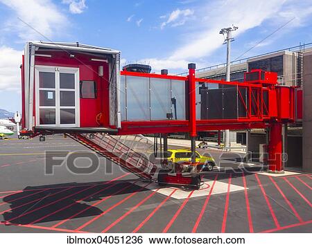 "Passenger boarding bridge, airport, La Palma, Canary Islands, Spain, Europe" View Large Photo Image Stock Photograph - "Passenger boarding bridge, airport, La Palma, Canary Islands, Spain, Europe". Fotosearch