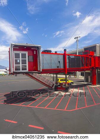 "Passenger boarding bridge, airport, La Palma, Canary Islands, Spain, Europe" View Large Photo Image Stock Photography - "Passenger boarding bridge, airport, La Palma, Canary Islands, Spain, Europe". Fotosearch