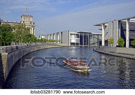 "Passenger boat on the Spree River in the Government District, Reichstag building, Berlin, Berlin, Berlin, Germany, Europe" View Large Photo Image Stock Image - "Passenger boat on the Spree River in the Government District, Reichstag building, Berlin, Berlin, Berlin, Germany, Europe". Fotosearch