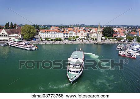 "Passenger ferry in the harbour of Lindau, Lake Constance, Bavaria, Germany, Europe" View Large Photo Image Stock Photograph - "Passenger ferry in the harbour of Lindau, Lake Constance, Bavaria, Germany, Europe". Fotosearch