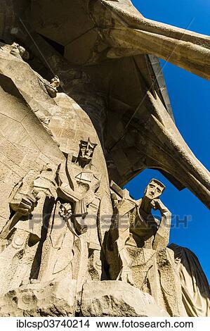 "Passion facade, Basilica Sagrada Familia, by architect Antoni Gaudi, Barcelona, Catalonia, Spain, Europe" View Large Photo Image Picture - "Passion facade, Basilica Sagrada Familia, by architect Antoni Gaudi, Barcelona, Catalonia, Spain, Europe". Fotosearch
