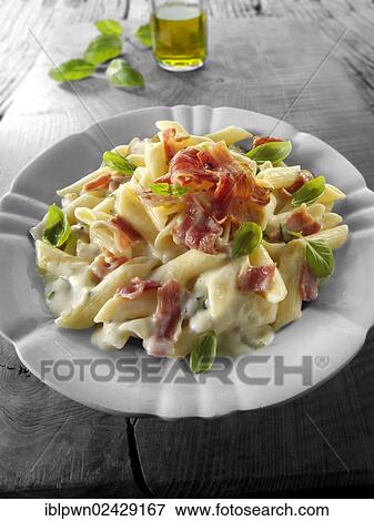 Pasta Carbonara View Large Photo Image Stock Photo - Pasta Carbonara. Fotosearch