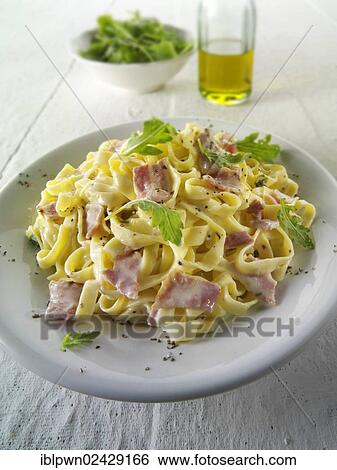 Pasta Carbonara View Large Photo Image Stock Photograph - Pasta Carbonara. Fotosearch