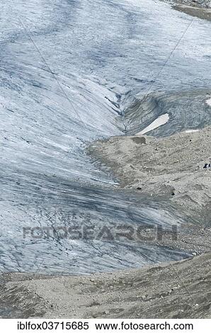 Stock Photography - "Pasterze Glacier on Grossglockner Mountain, Carinthia, Austria, Europe". Fotosearch