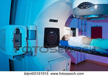 Stock Photography - "Patient lying in a linear particle accelerator for radiation treatment, Germany, Europe". Fotosearch