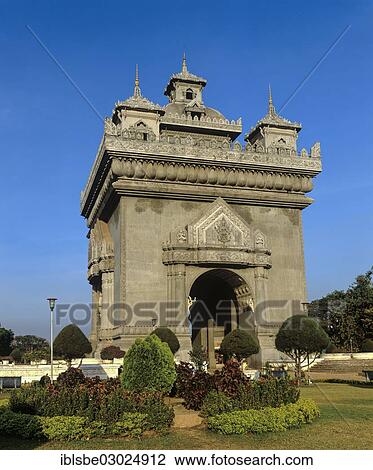 "Patou Xai triumphal arch, Xang Boulevard, Vientiane, Vientiane Province, Laos, Asia" View Large Photo Image Stock Image - "Patou Xai triumphal arch, Xang Boulevard, Vientiane, Vientiane Province, Laos, Asia". Fotosearch