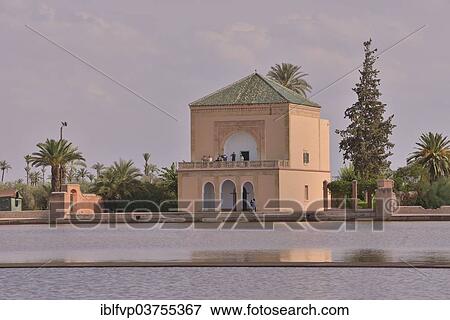 "Pavilion in the Menara Gardens or Jardin de la Menara, UNESCO World Heritage Site, Marrakesh, Marrakesh-Tensift-El Haouz region, Morocco, Africa" View Large Photo Image Stock Photo - "Pavilion in the Menara Gardens or Jardin de la Menara, UNESCO World Heritage Site, Marrakesh, Marrakesh-Tensift-El Haouz region, Morocco, Africa". Fotosearch