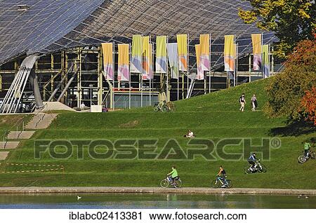 Pavilion-roof of the Olympic Hall, flags and visitors, Olympiapark, Munich, Bavaria, Germany, Europe View Large Photo Image Stock Image - Pavilion-roof of the Olympic Hall, flags and visitors, Olympiapark, Munich, Bavaria, Germany, Europe. Fotosearch