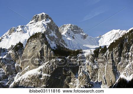 "Peaks of Chlyne Lohner and Lohner mountains, Hellhore Mountain at the front, Bunderspitz Mountain on the left, Bernese Alps, Kandersteg, Canton of Bern, Switzerland, Europe" View Large Photo Image Stock Photograph - "Peaks of Chlyne Lohner and Lohner mountains, Hellhore Mountain at the front, Bunderspitz Mountain on the left, Bernese Alps, Kandersteg, Canton of Bern, Switzerland, Europe". Fotosearch