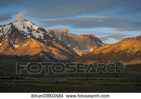 "Peaks of Torres del Paine in the morning light, Torres del Paine National Park, Patagonia, Chile, South America" View Large Photo Image Picture - "Peaks of Torres del Paine in the morning light, Torres del Paine National Park, Patagonia, Chile, South America". Fotosearch