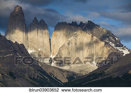"Peaks of Torres del Paine in the morning light, Torres del Paine National Park, Patagonia, Chile, South America" View Large Photo Image Stock Image - "Peaks of Torres del Paine in the morning light, Torres del Paine National Park, Patagonia, Chile, South America". Fotosearch