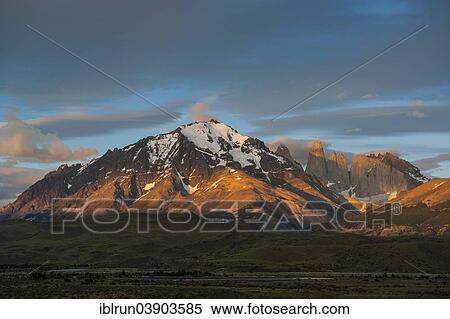 "Peaks of Torres del Paine in the morning light, Torres del Paine National Park, Patagonia, Chile, South America" View Large Photo Image Stock Photography - "Peaks of Torres del Paine in the morning light, Torres del Paine National Park, Patagonia, Chile, South America". Fotosearch