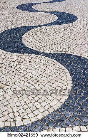 Pebbled street, Avenida Marginal, Praia da Nazare, Nazare, Oeste, Leiria District, Portugal, Europe View Large Photo Image Stock Photo - Pebbled street, Avenida Marginal, Praia da Nazare, Nazare, Oeste, Leiria District, Portugal, Europe. Fotosearch