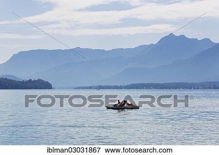 "Pedal boat on Lake Wolfgang, Sankt Gilgen, Salzkammergut, Salzburg State, Austria, Europe" View Large Photo Image Stock Photo - "Pedal boat on Lake Wolfgang, Sankt Gilgen, Salzkammergut, Salzburg State, Austria, Europe". Fotosearch