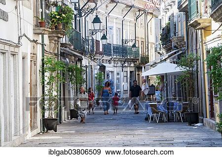 "Pedestrian zone in the historic centre, Viana do Castelo, Minho, Portugal, Europe" View Large Photo Image Stock Photo - "Pedestrian zone in the historic centre, Viana do Castelo, Minho, Portugal, Europe". Fotosearch