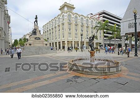 Stock Image - "Pedestrian zone in the old town of Guayaquil, Ecuador, South America". Fotosearch