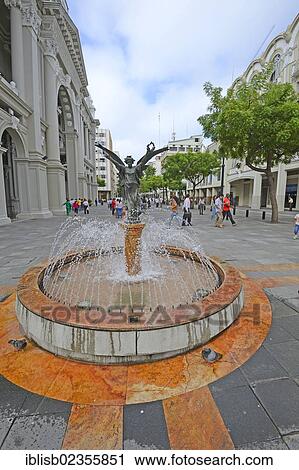 Stock Image - "Pedestrian zone in the old town of Guayaquil, Ecuador, South America". Fotosearch