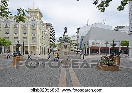"Pedestrian zone in the old town of Guayaquil, Ecuador, South America" View Large Photo Image Stock Image - "Pedestrian zone in the old town of Guayaquil, Ecuador, South America". Fotosearch