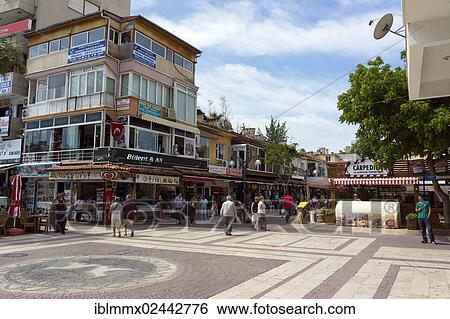 Stock Photograph - "Pedestrian zone in the town centre of Kusadasi, Aydin Province, Turkey, Asia". Fotosearch