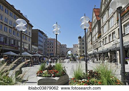 "Pedestrian zone, Karlstor gate, end of Neuhauser Strasse, Munich, Upper Bavaria, Bavaria, Germany, Europe" View Large Photo Image Stock Image - "Pedestrian zone, Karlstor gate, end of Neuhauser Strasse, Munich, Upper Bavaria, Bavaria, Germany, Europe". Fotosearch