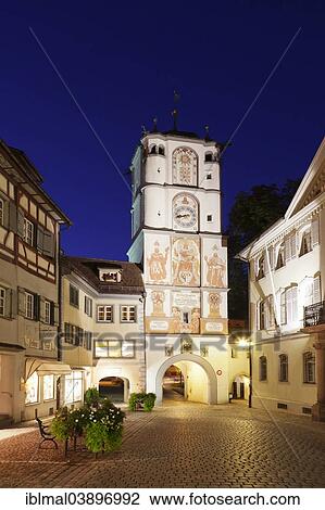 "Pedestrian zone with Ravensburg gate, Wangen, Upper Swabia, Baden-Wurttemberg, Germany, Europe" View Large Photo Image Stock Image - "Pedestrian zone with Ravensburg gate, Wangen, Upper Swabia, Baden-Wurttemberg, Germany, Europe". Fotosearch
