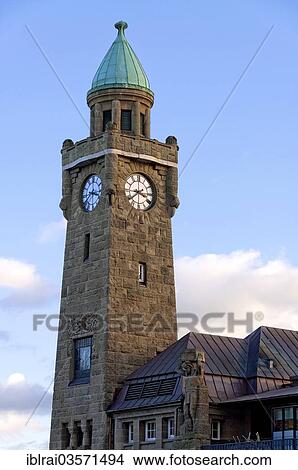 "Pegelturm water level tower, St. Pauli Landing Bridges, Hamburg-Port, Hamburg, Hamburg, Germany, Europe" View Large Photo Image Picture - "Pegelturm water level tower, St. Pauli Landing Bridges, Hamburg-Port, Hamburg, Hamburg, Germany, Europe". Fotosearch