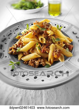 Stock Image - Penne Bolognese. Fotosearch
