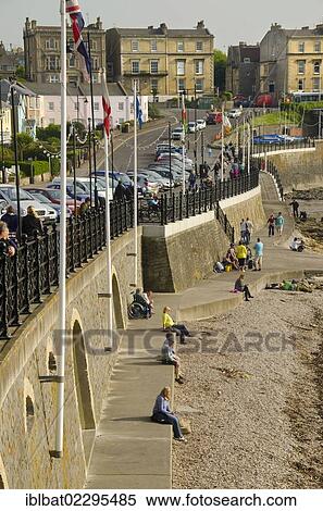 "People at the waterfront, promenade, beach, Clevedon, Somerset, England, United Kingdom, Europe" View Large Photo Image Stock Photography - "People at the waterfront, promenade, beach, Clevedon, Somerset, England, United Kingdom, Europe". Fotosearch